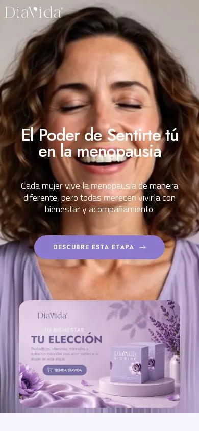 Página de inicio de Día Vida en un teléfono